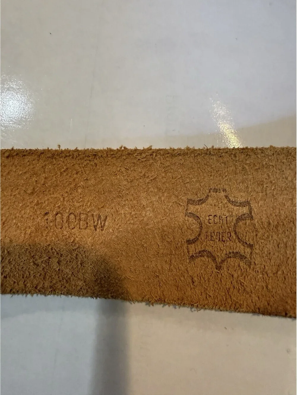 Vintage 1970s Tooled Leather Belt Tan Western Embossed Genuine Leather Size 40